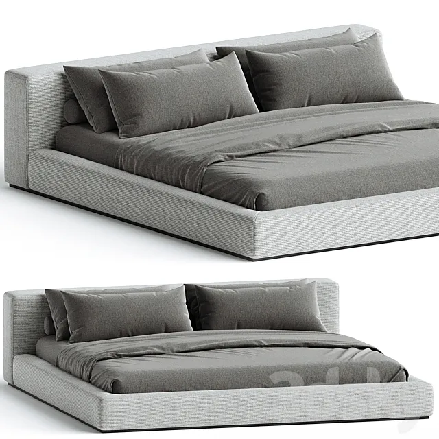 Groundpiece bed by Flexform 3D Model