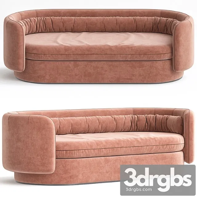 Group three seat sofa 2 3D Model Free
