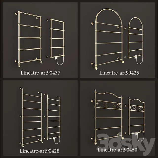Group towel rails Lineatre 3D Model