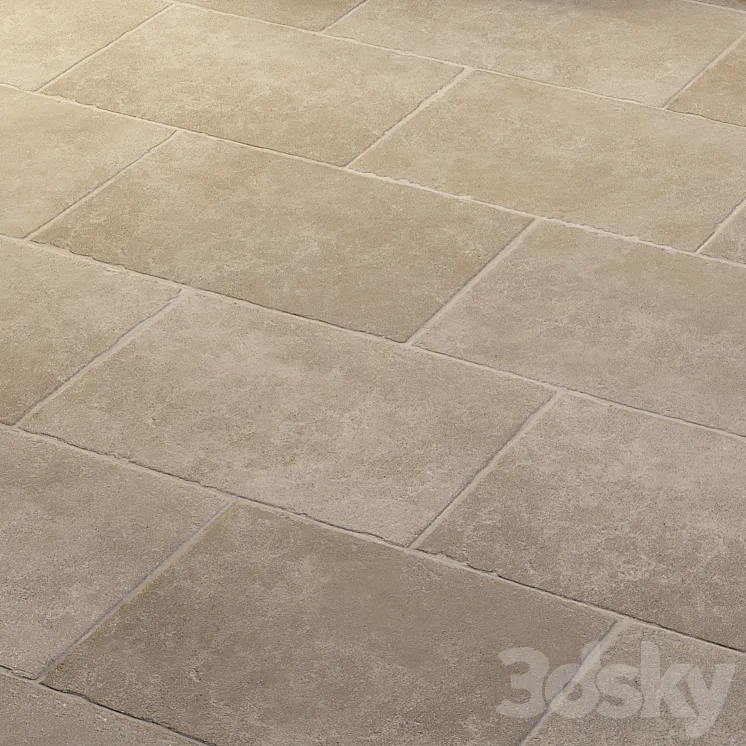 Grunge limestone 3D Model Free Download
