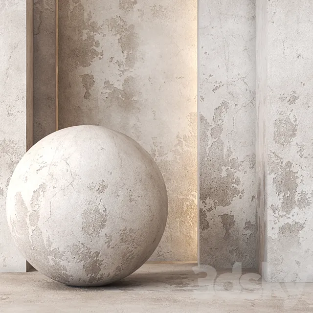 Grunge Stucco wall Texture 4K - Seamless 3D Model
