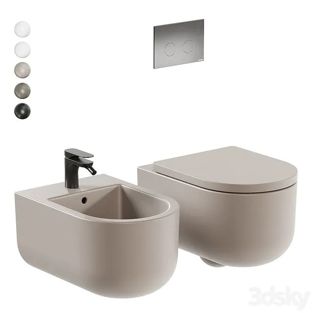 Gruppo Geromin Stino Wall-Hung WC 3D Model