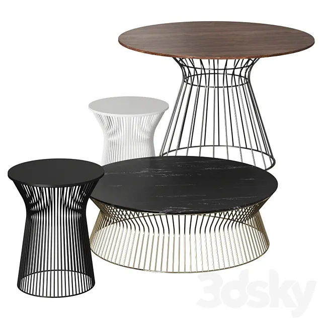 Gruppo Tomasella Brigitte Coffee & Dining Tables 3D Model