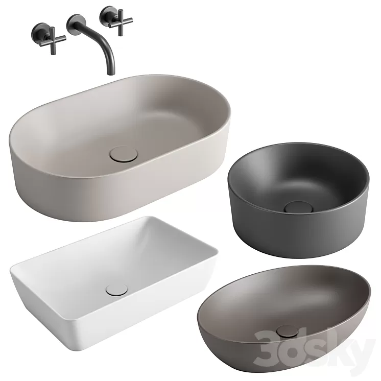 GSI ColorElements Washbasin Set 1 3D Model