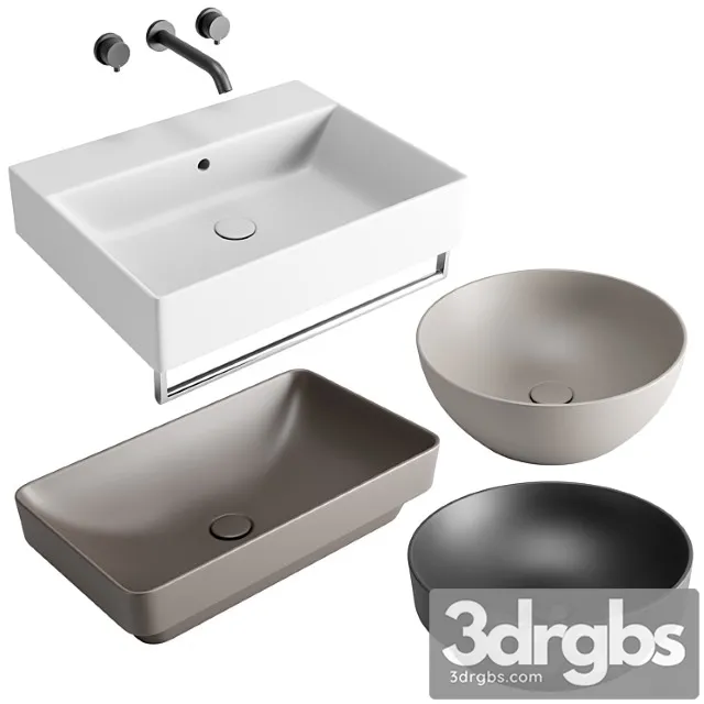 Gsi Colorelements Washbasin Set 2 3D Model Download