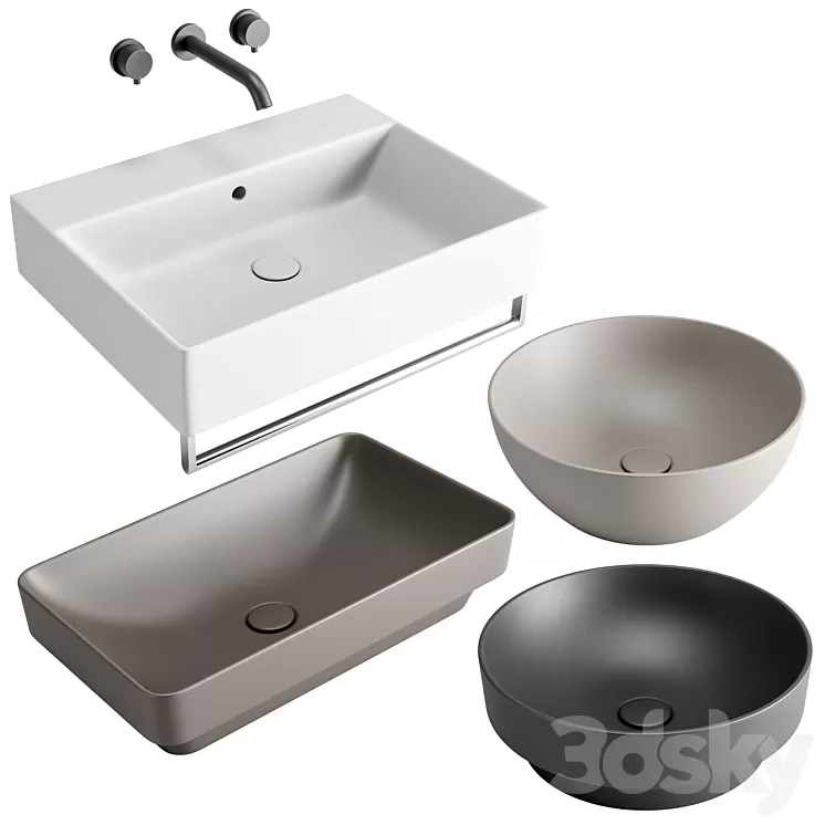 GSI ColorElements Washbasin Set 2 3D Model