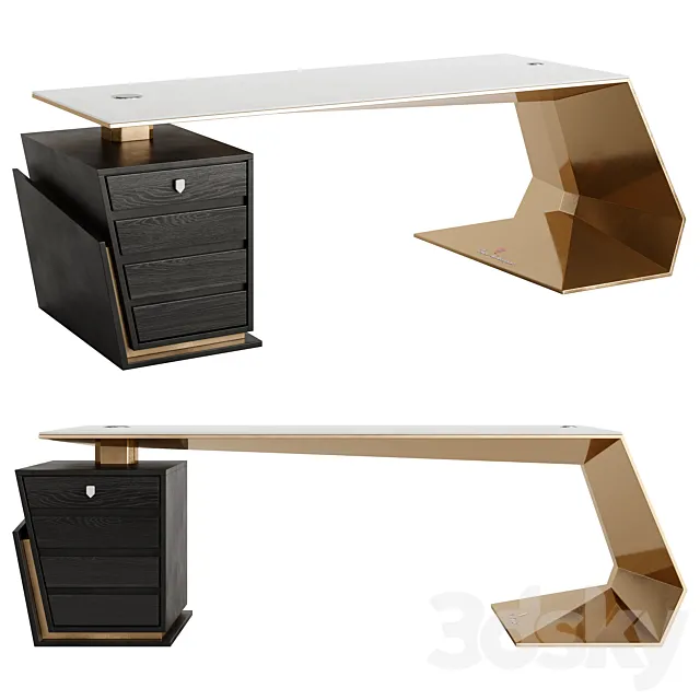 GT-GOLD Executive Desk by Tonino Lamborghini 3D Model