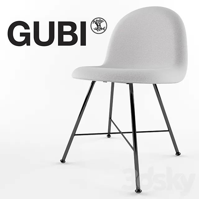 GUBI 13F FULLY UPHOLSTERED HALLINGDAL 3D Model