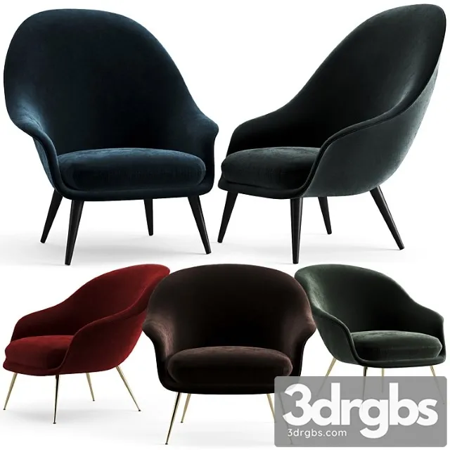 Gubi Bat Lounge Chairs 3D Model Free