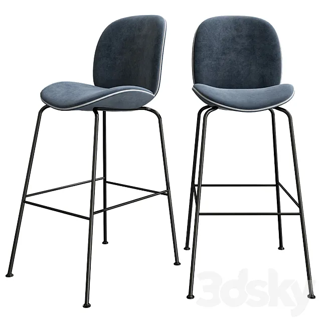 Gubi - Beetle Bar Chair 3D Model