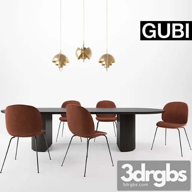 Gubi beetle chair moon table multi-lite pendant 2 Free Download