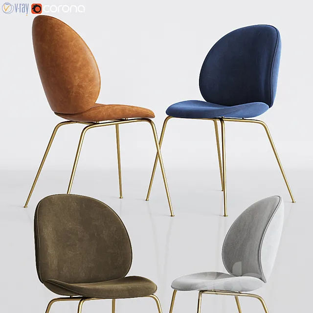Gubi Beetle Dinning Chair 3D Model