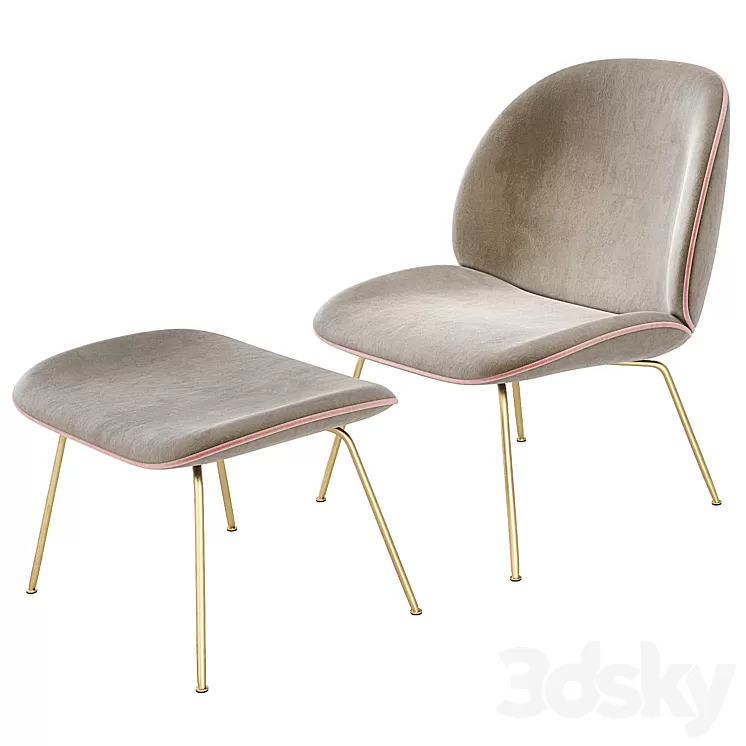 Gubi Beetle Lounge Chair 3D Model