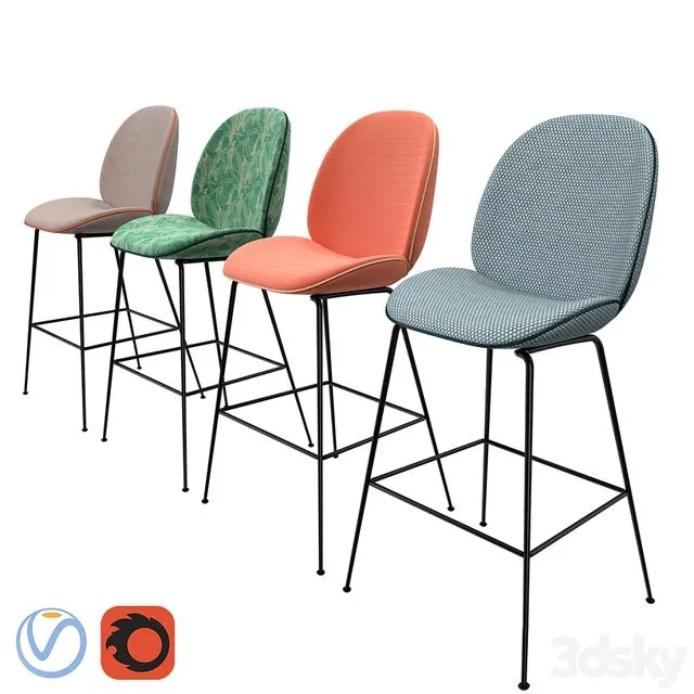 Gubi Beetle Stool 3D Model