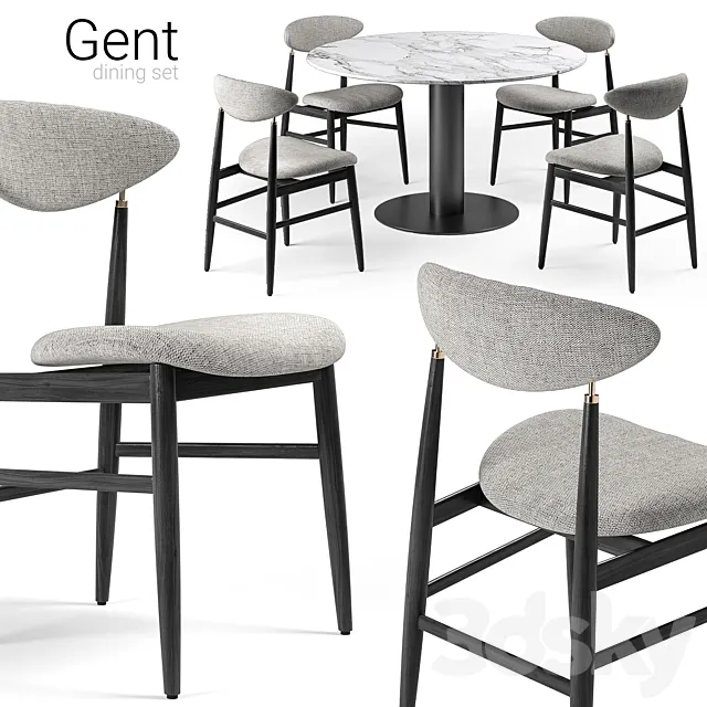 Gubi dining set 3DModel
