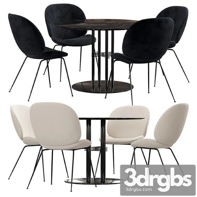 Gubi dining set_2 2 3D Model Free