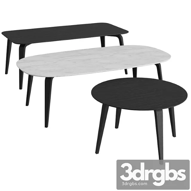 Gubi dining table wood 2 3D Model Free