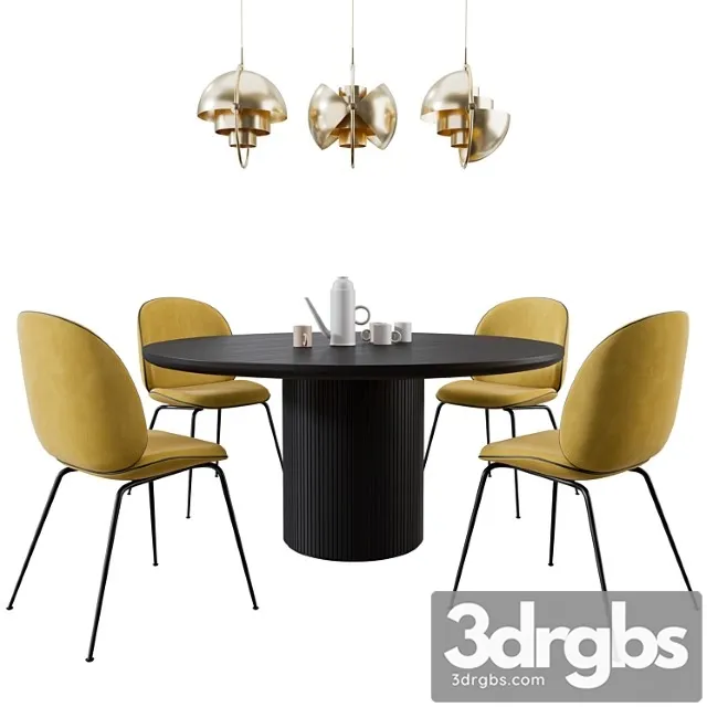 Gubi Dinning Set 3D Model Free