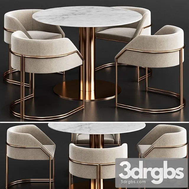 Gubi & giopagani dinning set 2 3D Model Free