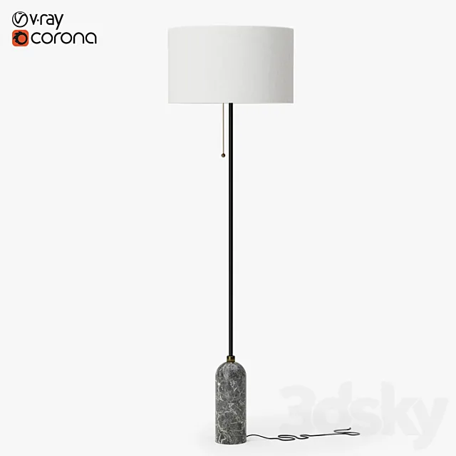 Gubi gravity floor lamp 3D Model