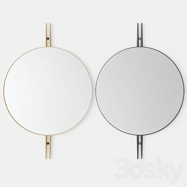GUBI IOI Wall Mirror Ø80 by Gam Fratesi 3DModel