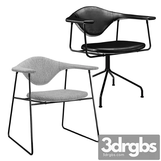 Gubi masculo dining chair 2 3D Model Free
