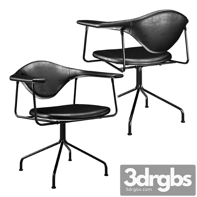 Gubi masculo dining chair swivel 2 3D Model Free