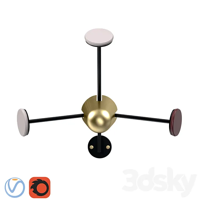 Gubi Mategot Coat rack 3D Model