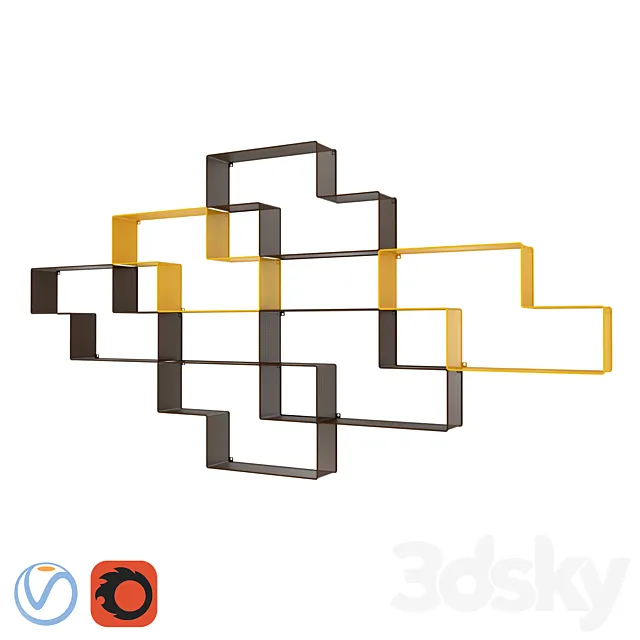 Gubi Mategot Dedal bookshelf 3DModel