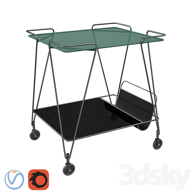 Gubi Mategot trolley 3D Model