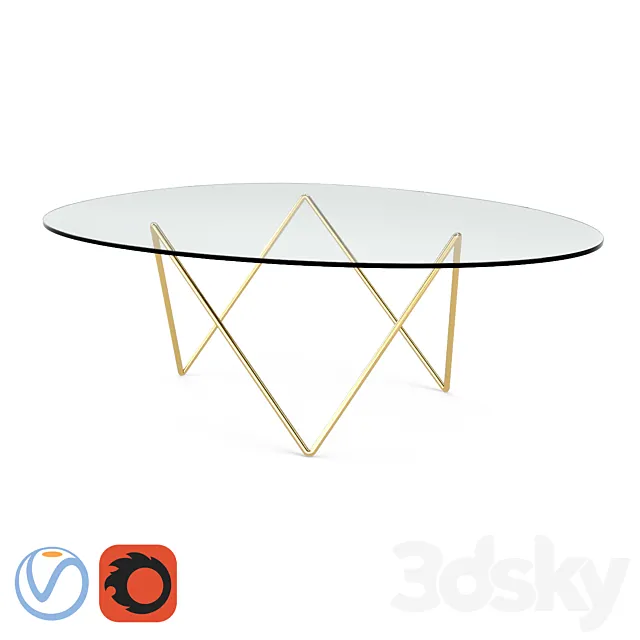Gubi Pedrera coffee table 3D Model