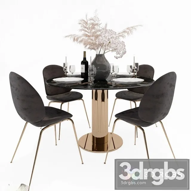 Gubi Set Dark 3D Model Free