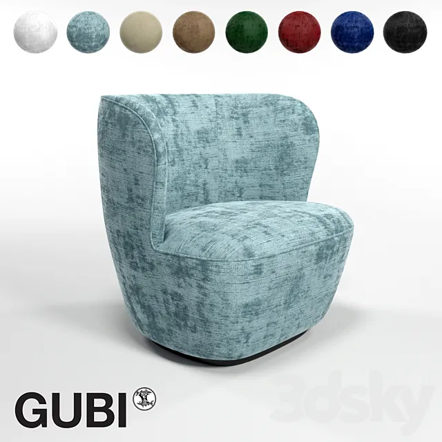 GUBI Stay Small Lounge Chair 3D Model