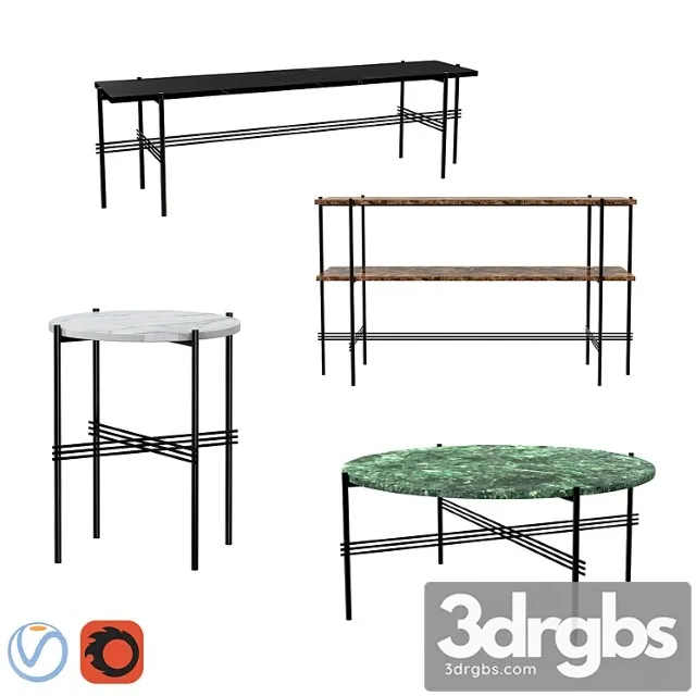 Gubi ts table set 2 3D Model Download