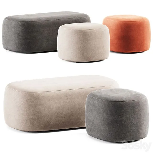 Guest Pouf by Liu Jo Living Collection Pouf 3D Model