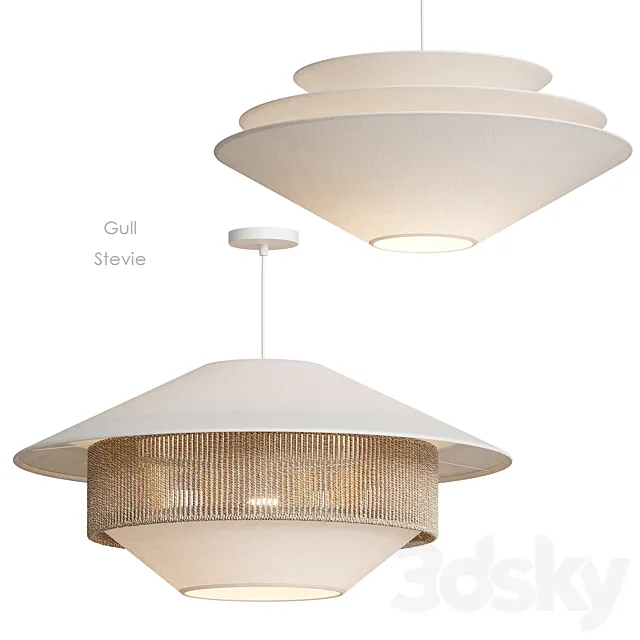 Gull Stevie Pendant lamp West Elm 3D Model