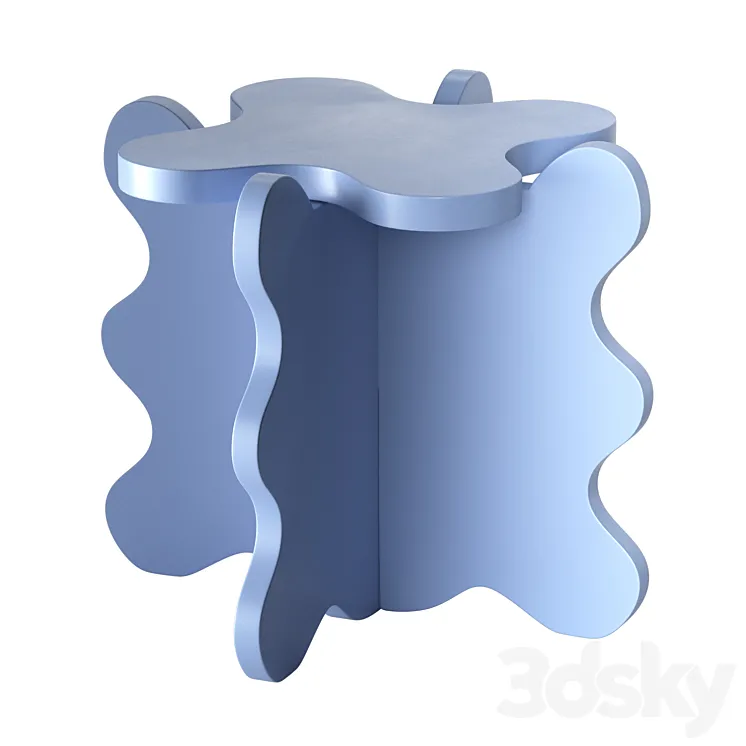 Gustaf Westman Curvy Table Mini 3D Model Free
