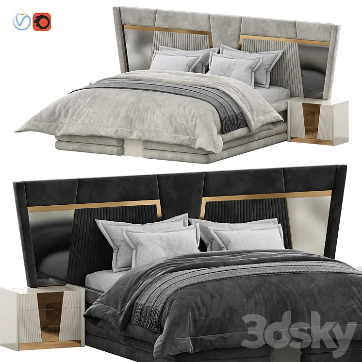 Gustav Bed by Medusa Home 3D Model Free