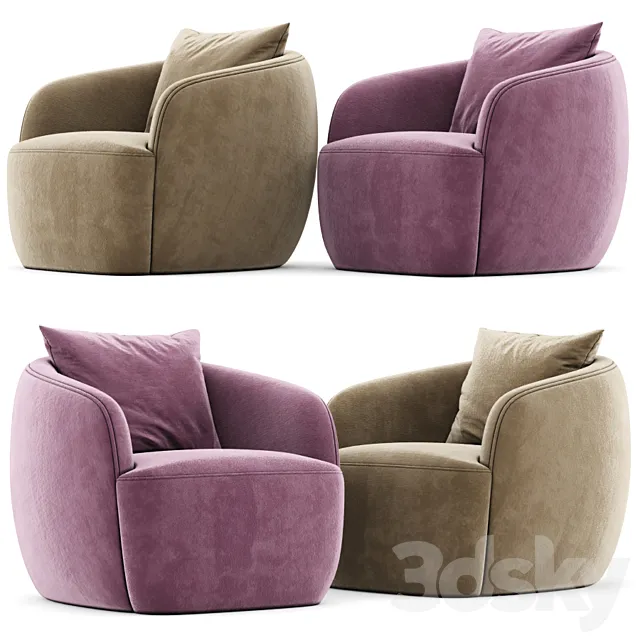 Gwyneth boucle chair 3DModel