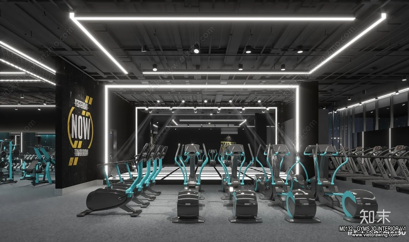 GYM - 3D Interior Scene - 3D Models - 001