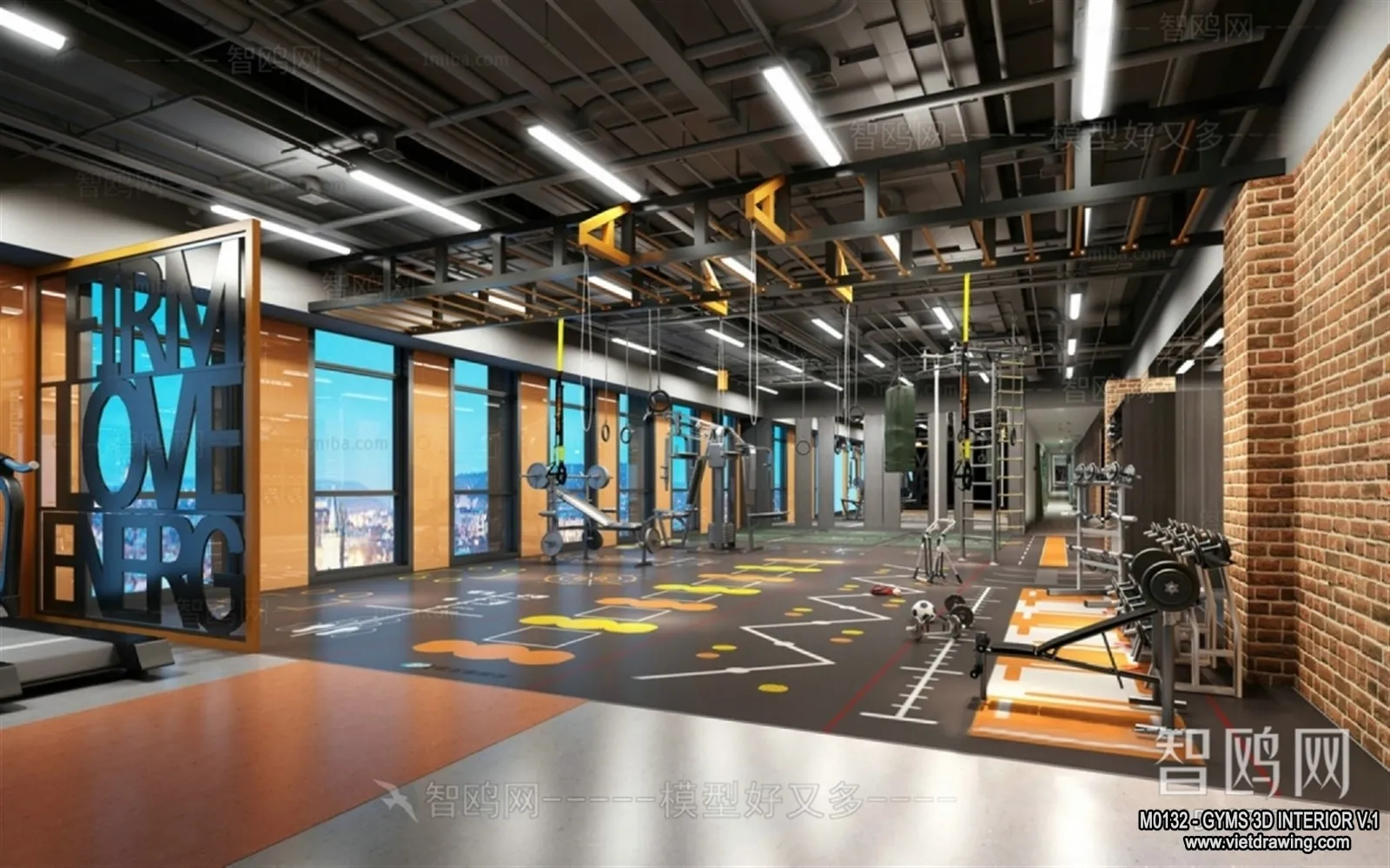 GYM - 3D Interior Scene - 3D Models - 004