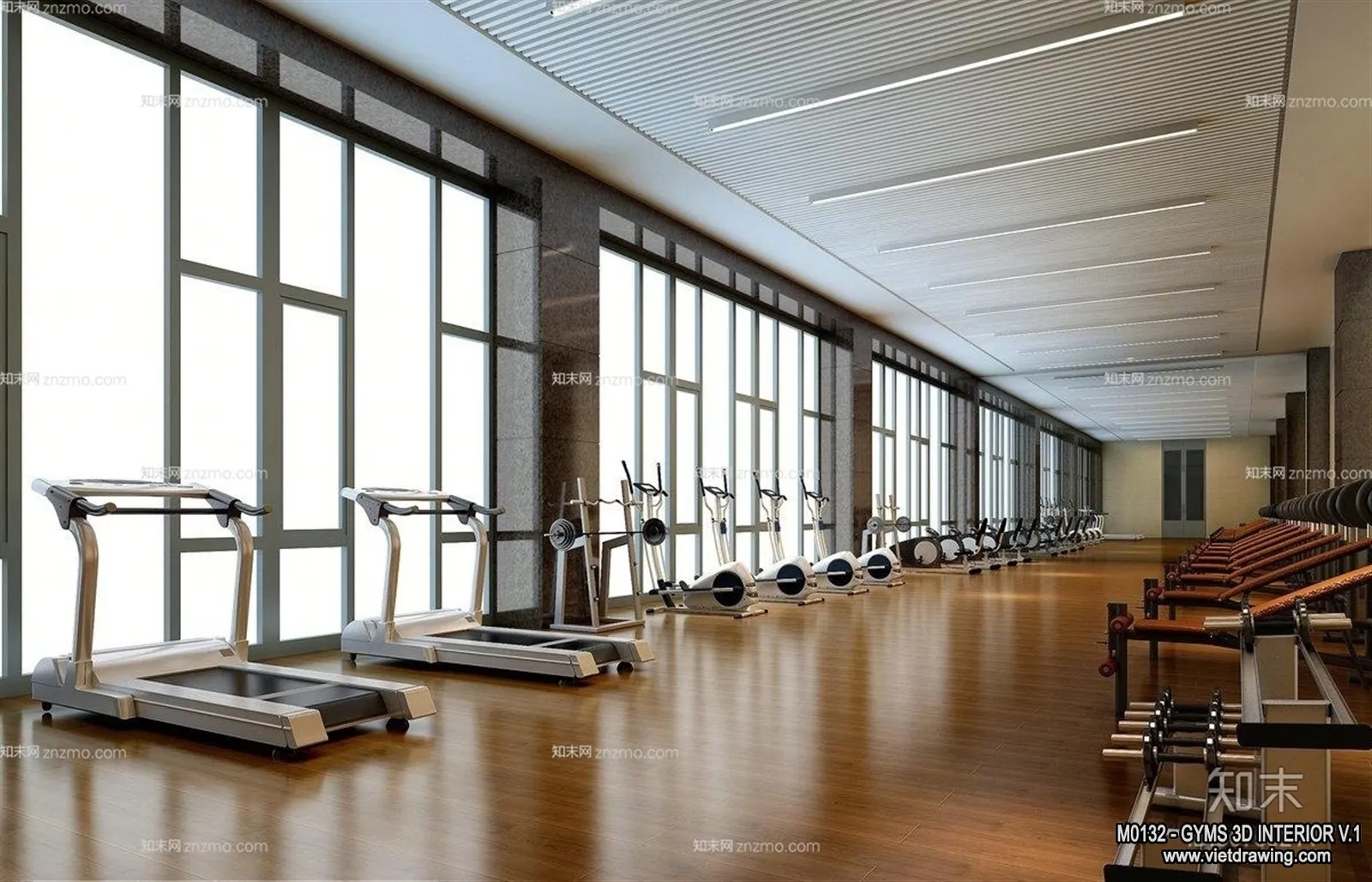 GYM - 3D Interior Scene - 3D Models - 007