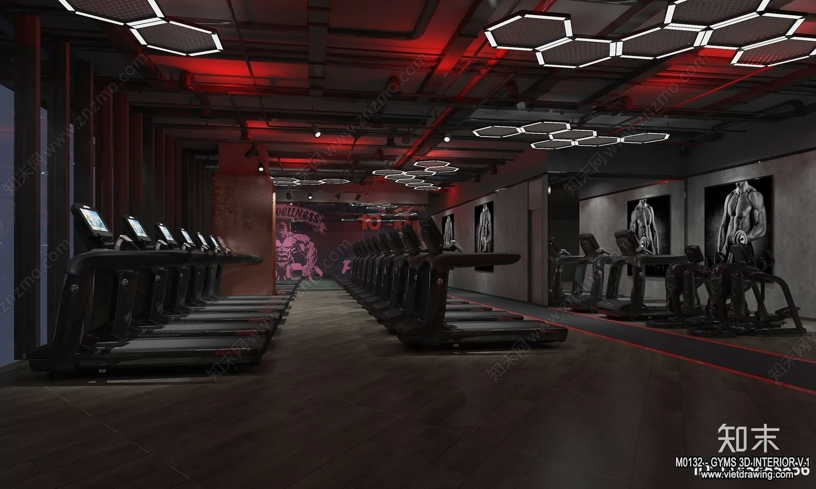 GYM - 3D Interior Scene - 3D Models - 009