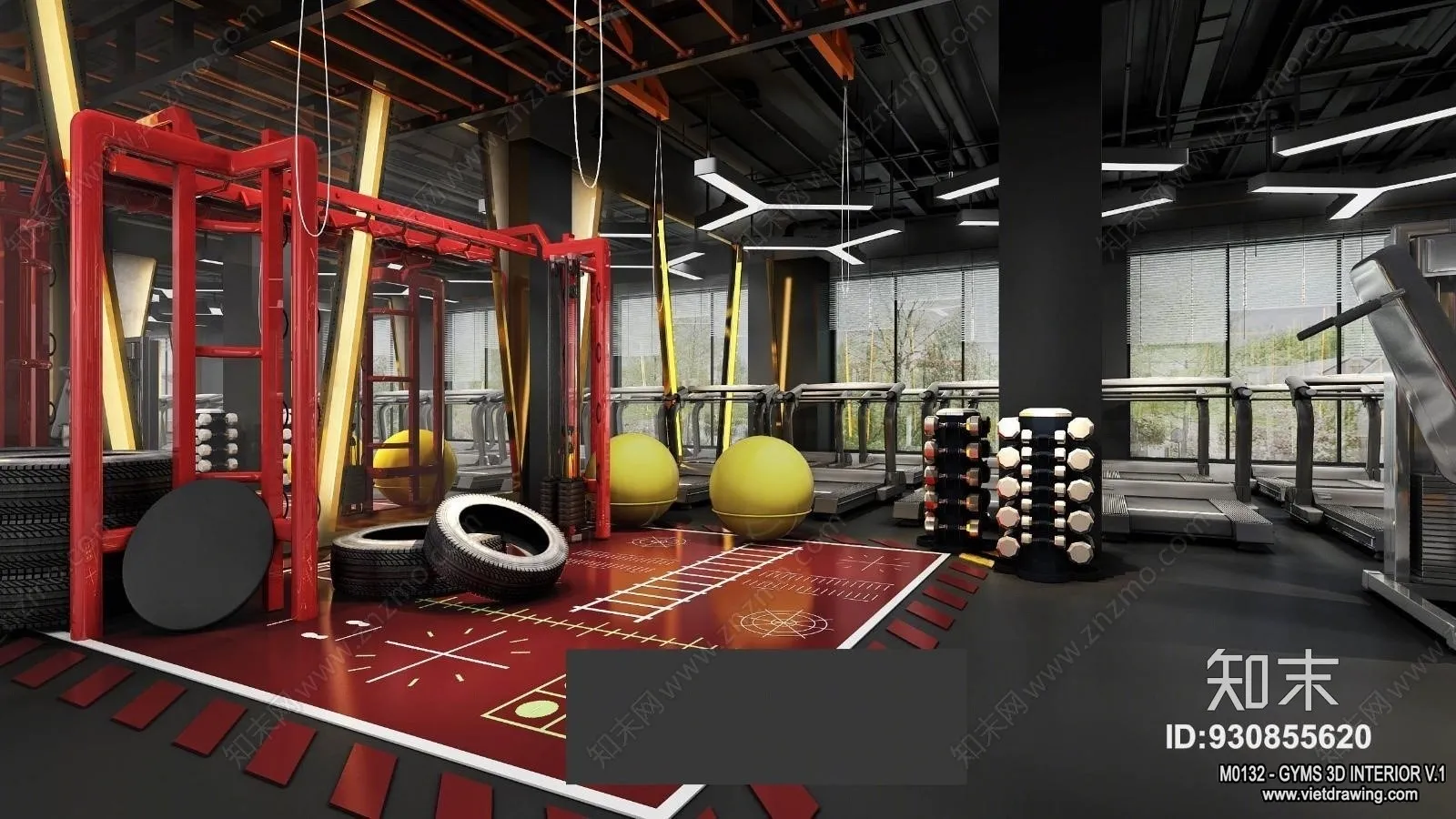 GYM - 3D Interior Scene - 3D Models - 011