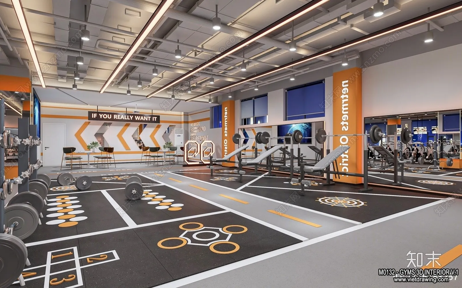 GYM - 3D Interior Scene - 3D Models - 013
