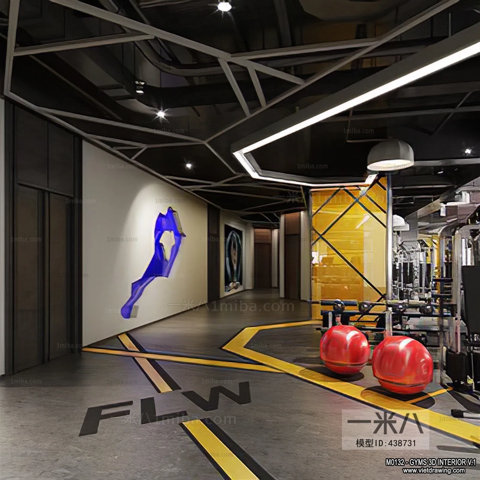 GYM - 3D Interior Scene - 3D Models - 014