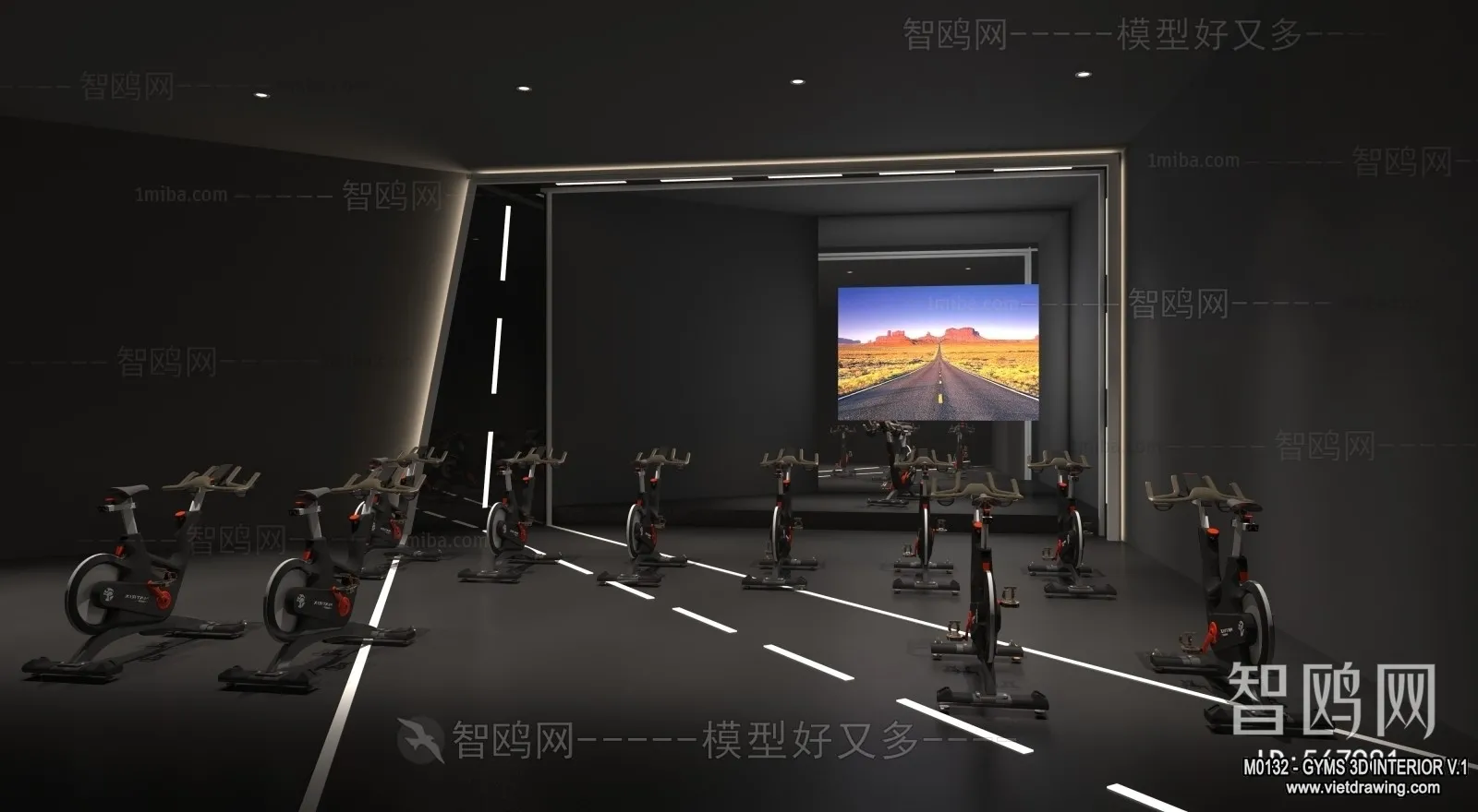 GYM - 3D Interior Scene - 3D Models - 015