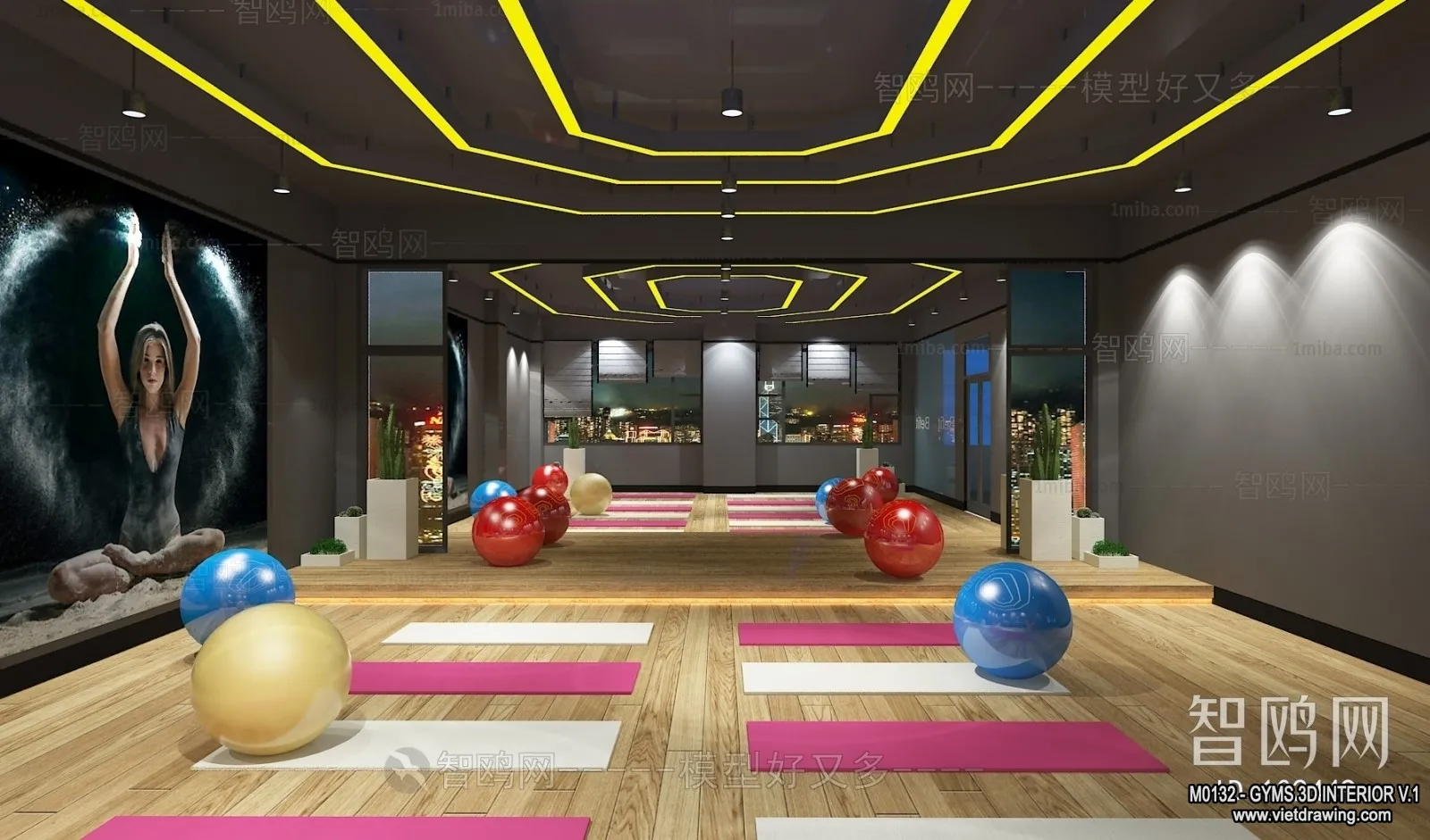 GYM - 3D Interior Scene - 3D Models - 017