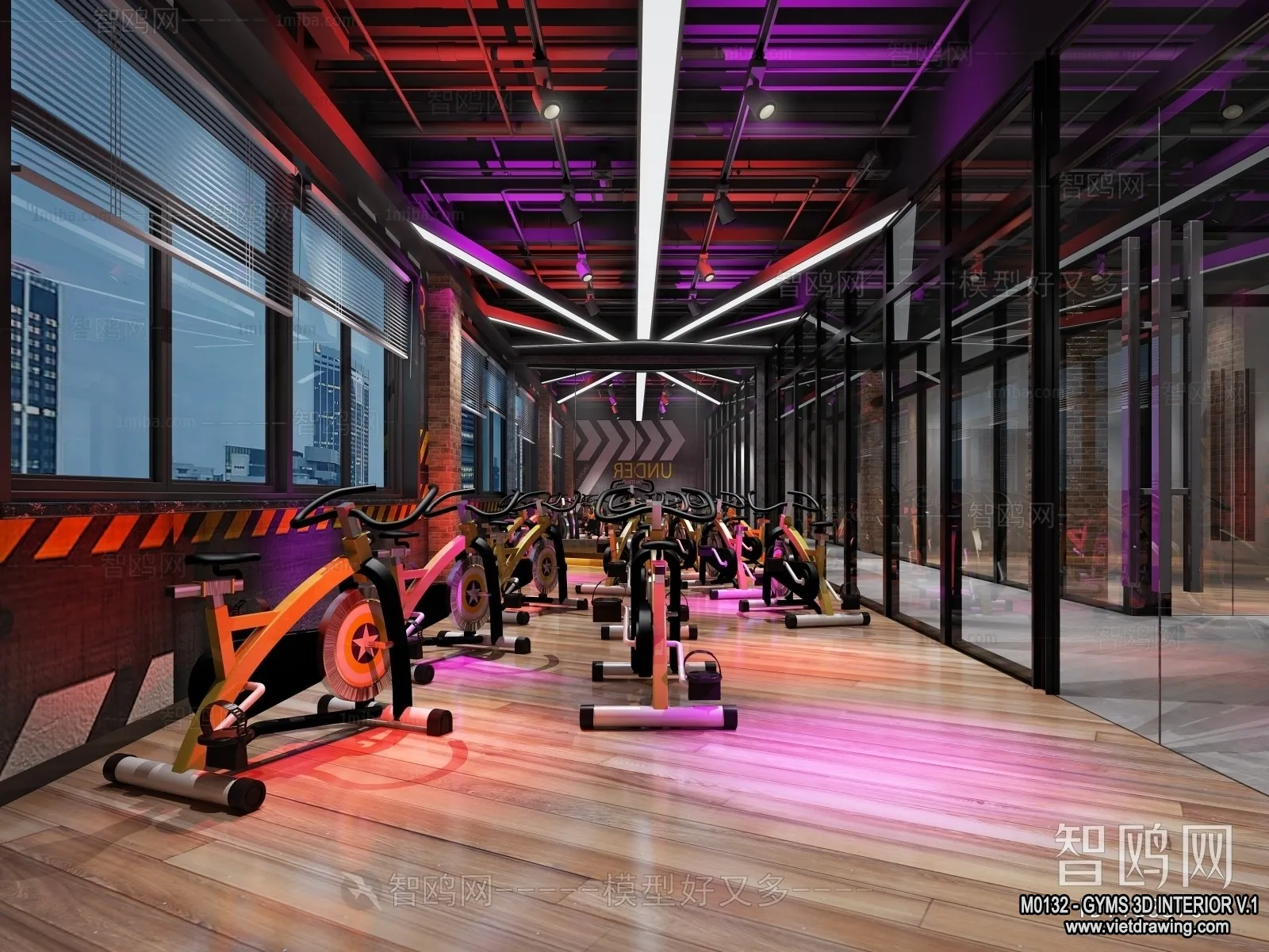 GYM - 3D Interior Scene - 3D Models - 022