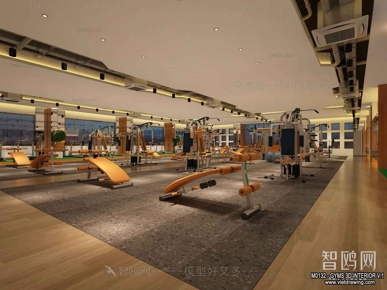 GYM - 3D Interior Scene - 3D Models - 023